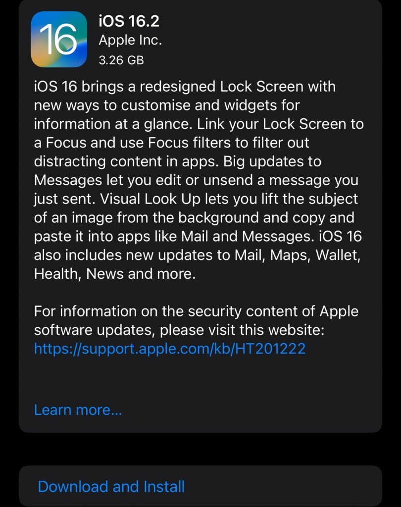 iOS update